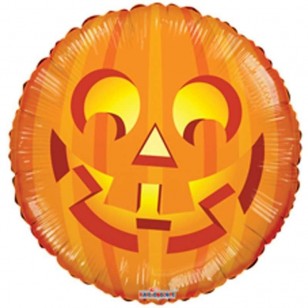 Smiley Pumpkin Face Halloween Balloon